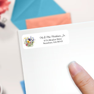 Wildflower Boho Chic Wedding Return Address