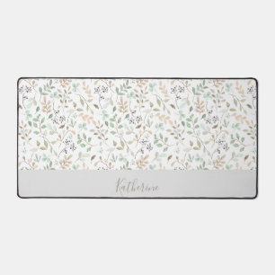 Wildflower Boho Custom Custom Name Desk Mat