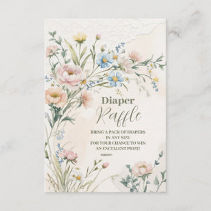 Wildflower Boho Diapper Raffle Enclosure Card