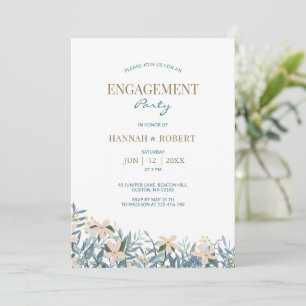 Wildflower Boho Engagement Party Invitation