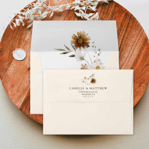 Wildflower Boho Fall Wedding Envelope