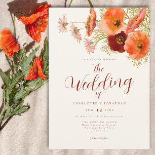 Wildflower Boho Fall Wedding Invitation