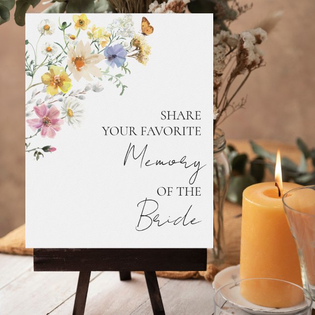 Wildflower Boho Favourite Memory Of The Bride Sign (Creator Uploaded)