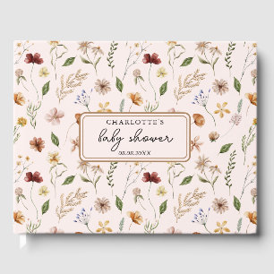 Wildflower Boho Floral Baby Shower Guest Book