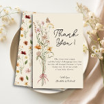 Wildflower Boho Floral Baby Shower Thank You Card<br><div class="desc">Say "thank you" in style with our Little Wildflower Boho Floral Baby Shower Thank You Card! Are you ready to add a touch of nature-inspired charm to your gratitude? Look no further than our whimsical Wildflower Boho Floral Baby Shower Thank You Card. Bursting with the vibrancy of spring and summer...</div>