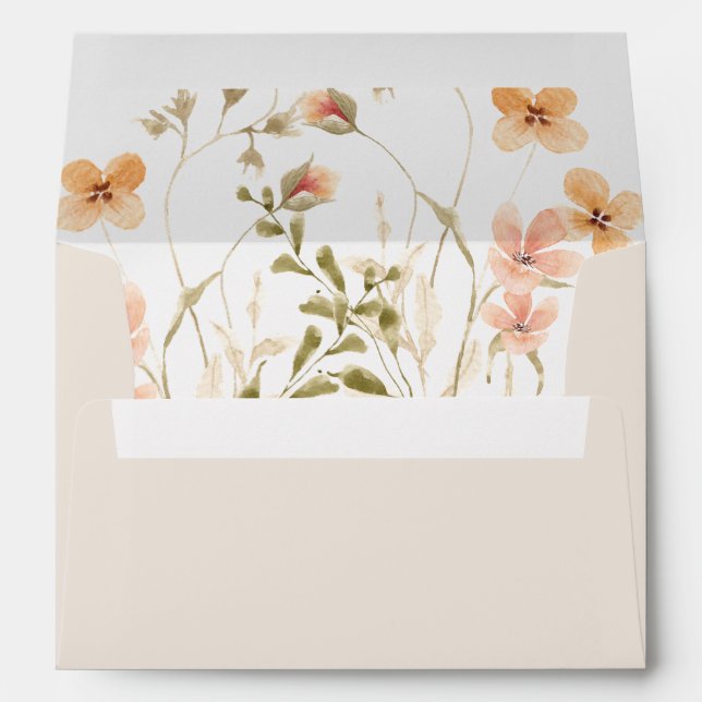 Wildflower boho floral envelopes (Back (Bottom))