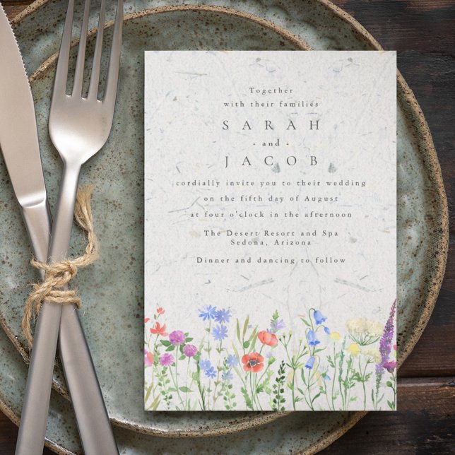 Wildflower Boho Garden Wedding Invitation (Creator Uploaded)