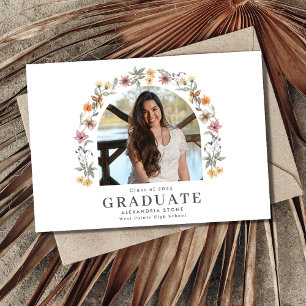 Wildflower Boho Girl High School Graduation