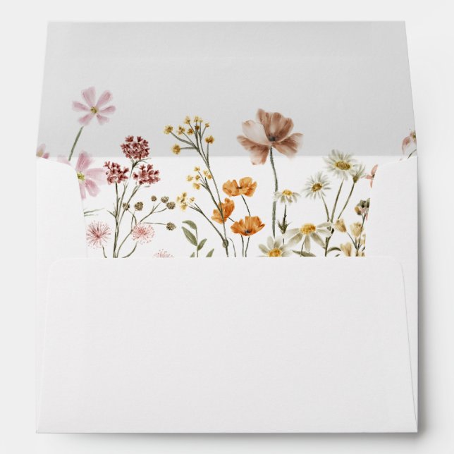 Wildflower Boho Graduation Floral Envelope (Back (Bottom))