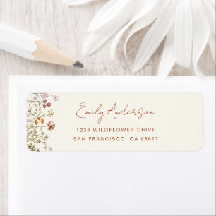 Wildflower Boho In Bloom Garden Return Address