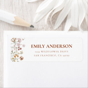 Wildflower Boho In Bloom Garden Return Address