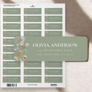 Wildflower Boho In Bloom Garden Return Address