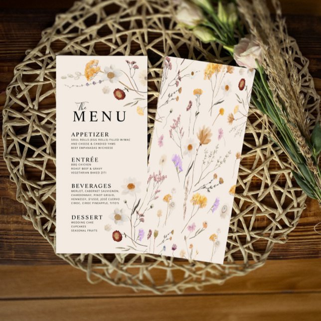 Wildflower Boho Menu (Creator Uploaded)