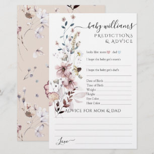 Wildflower boho modern Baby Shower Game
