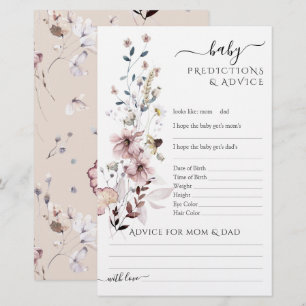 Wildflower boho modern Baby Shower Game