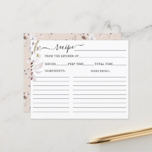 Wildflower boho modern Bridal Shower Recipe