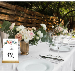 Wildflower Boho Mountain Table Number
