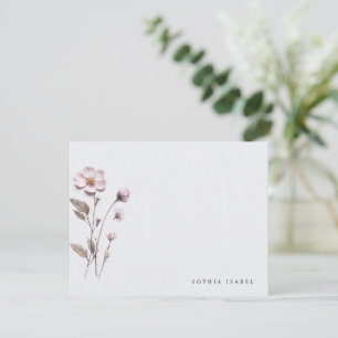 Wildflower Boho Personalised Stationery Note Card