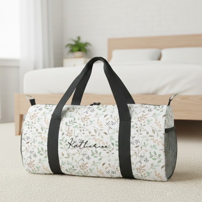 Wildflower Boho Personalized Duffle Bag (Creator Uploaded)