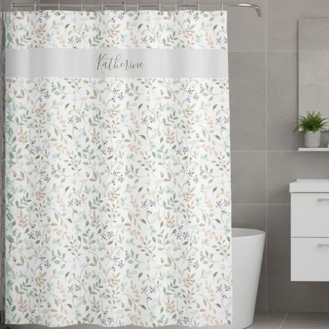  Wildflower  Boho Personalized Shower Curtain (Creator Uploaded)