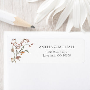 Wildflower Boho Return Address Label
