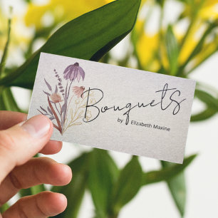 Wildflower Boho Watercolor Business Card