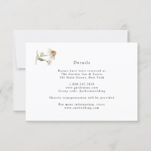 Wildflower Boho Wedding Details Card