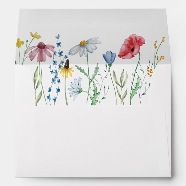 Wildflower Boho Wedding Envelope (Back (Bottom))
