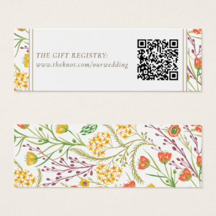 Wildflower Boho Wedding Gift Registry QR Code