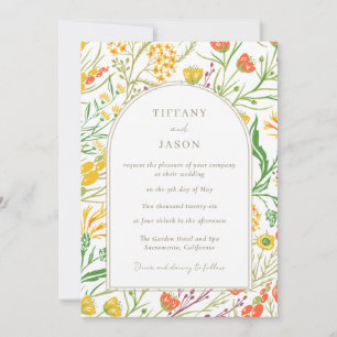 Wildflower Boho Wedding Invitation