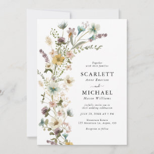 Wildflower Boho Wedding Invitation