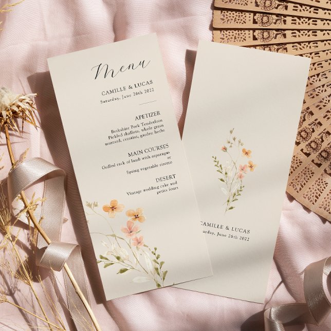 Wildflower Boho Wedding Menu (Creator Uploaded)