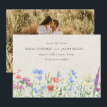 Wildflower Boho Wedding Photo  Save The Date<br><div class="desc">Announce your special day in style with our Wildflower Boho Wedding Photo Save the Date, beautifully designed to coordinate with our matching Wildflower Boho Garden Invitation and RSVP Card 🌸✨. Featuring a soft neutral background and hand-painted wildflowers, this design perfectly captures the charm of a rustic bohemian garden wedding. The...</div>