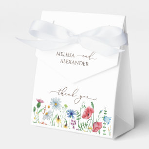 Wildflower Boho Wedding Thank you Favour Box