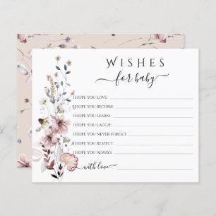 Wildflower boho Wishes for Baby Game