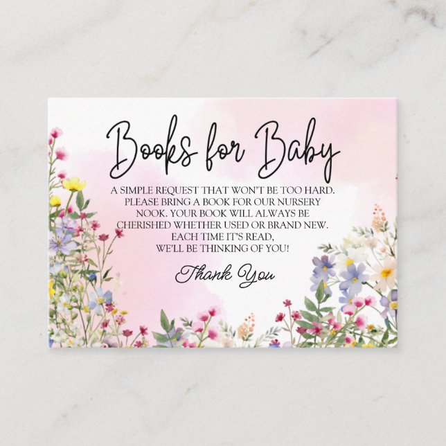Wildflower Book for Baby Enclosure Card (Front)