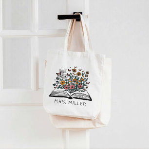 Wildflower Book Gift for Teacher Appreciation Tote Bag