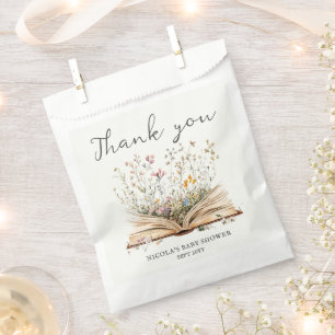 Wildflower   Book Theme Baby Shower Favour Bags