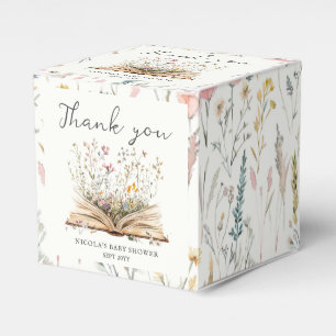 Wildflower Book Theme Baby Shower Favour Box