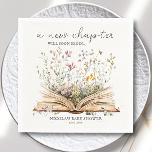 Wildflower   Book Theme Baby Shower Napkin