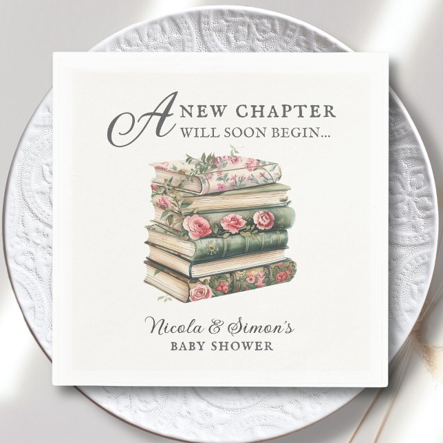Wildflower | Book Theme Baby Shower Napkin (Creator Uploaded)