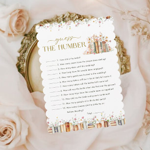 Wildflower Book Themed Guess the Number Bridal Gam