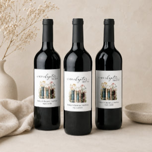 Wildflower Books Bridal Shower Thank You Gift Tag Wine Label