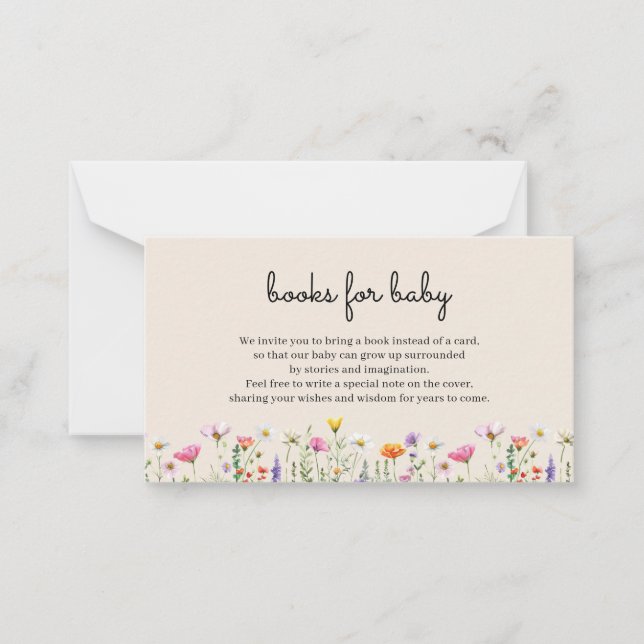 Wildflower Books for Baby Enclosure Card (Front)