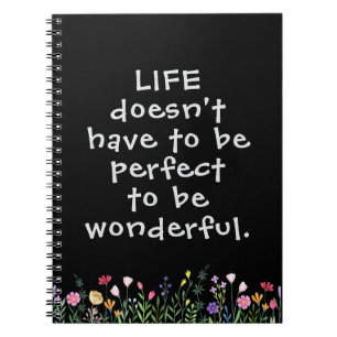 Wildflower Border Custom Quote Notebook