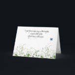 Wildflower Border for Friend's Birthday Card<br><div class="desc">Summer wildflower border with blue butterfly on a white background for friend's birthday.
Text is editable.
Background colour can be changed.</div>