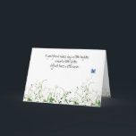 Wildflower Border for Friend's Birthday Card<br><div class="desc">Summer wildflower border with blue butterfly on a white background for friend's birthday.
Text is editable.
Background colour can be changed.</div>