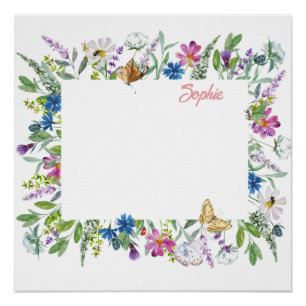 Wildflower Border Photo  Poster
