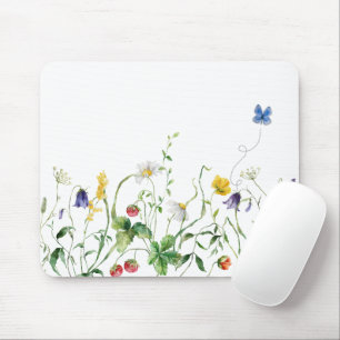Wildflower Border With Butterfly Mouse Mat