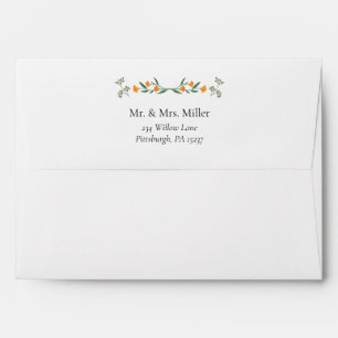 Wildflower Botanic Garden Floral Lined envelope